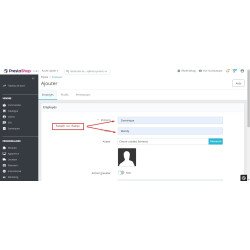 Info compte employé par mail