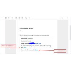 Info compte employé par mail